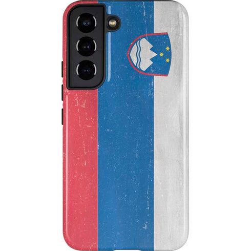 Slovenia Flag Distressed Galaxy S22 Pro Case